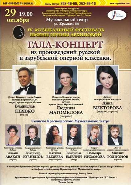 IV Музыкальный фестиваль имени Ирины Архиповой. Гала-концерт
